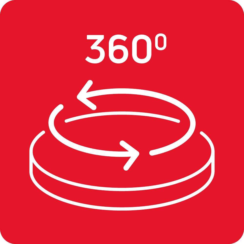 360&deg; rotating base